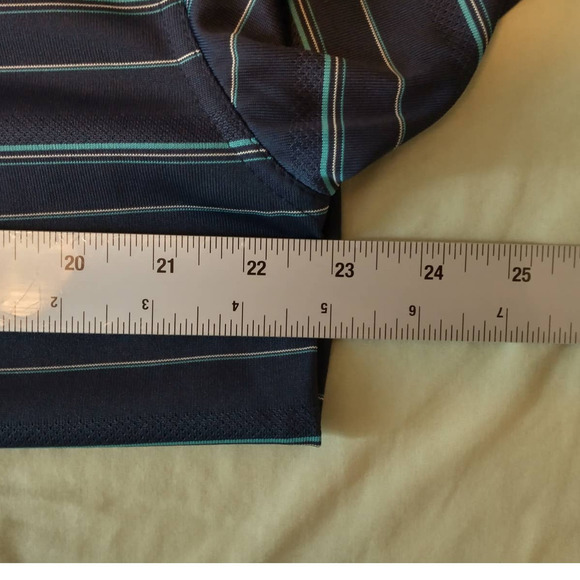 PGA Tour Golf Polo. Men's Large. Blue White Striped - Picture 5 of 6
